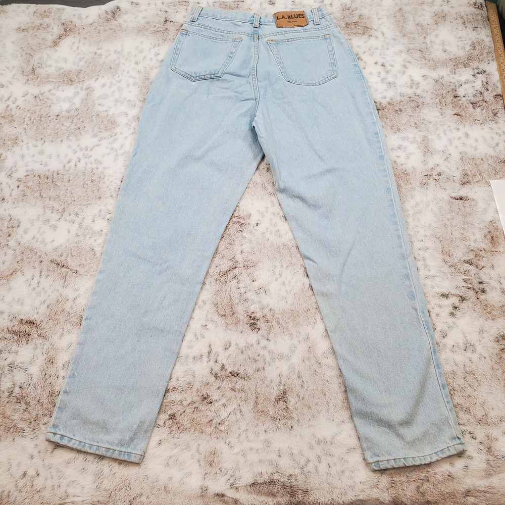 Vintage L.A. Blues 90s Jeans Sz 10 High Rise Classic Fit Light Wash Grunge - Picture 5 of 12